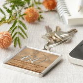 カップルのためのパーソナライズな第60記念日のキーホルダー キーホルダー (側面)