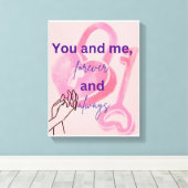 カップルのためのロマンチックなウォールアート – Perfect Decor キャンバスプリント (インサイチュ (ウッドフロア))