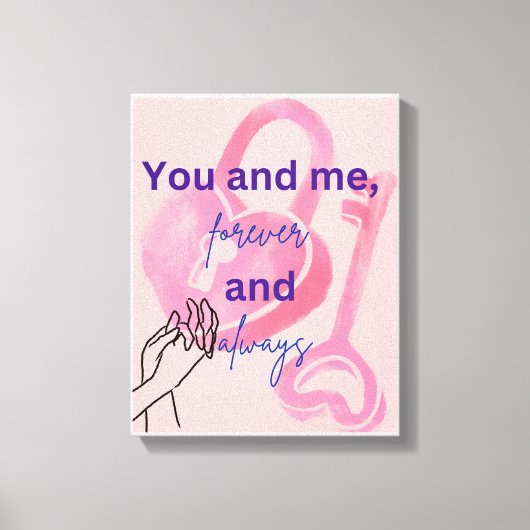カップルのためのロマンチックなウォールアート – Perfect Decor キャンバスプリント (正面)
