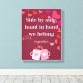 カップルのためのロマンチックなウォールアート – Perfect Decor キャンバスプリント (インサイチュ (ウッドフロア))