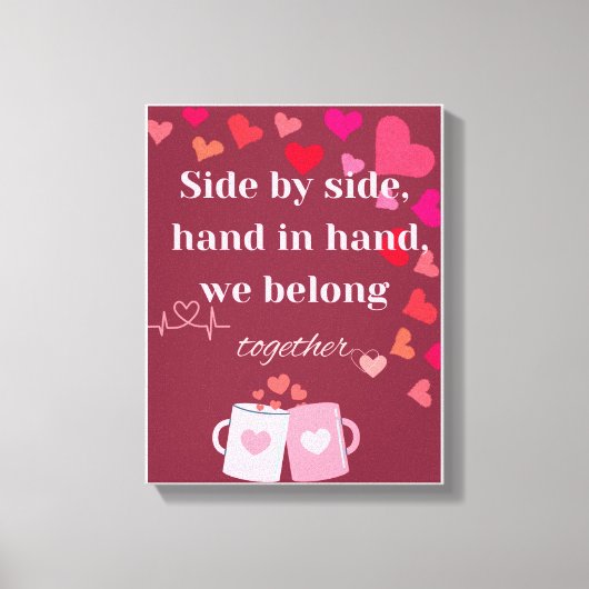 カップルのためのロマンチックなウォールアート – Perfect Decor キャンバスプリント (正面)