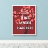 カップルのためのロマンチックなウォールアート – Perfect Decor キャンバスプリント (インサイチュ (ウッドフロア))