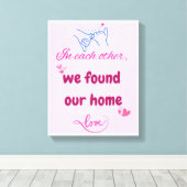 カップルのためのロマンチックなウォールアート – Perfect Decor キャンバスプリント (インサイチュ (ウッドフロア))