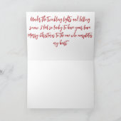 カップルのためのロマンチックなクリスマスカード カード (内部)