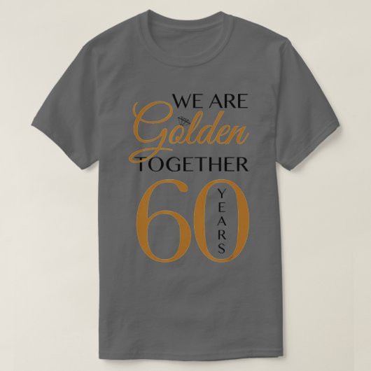カップルのためのロマンチック – 60結婚周年 Tシャツ (デザイン正面)