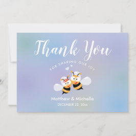 カップルのための甘い結婚蜂蜜 サンキューカード