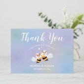 カップルのための甘い結婚蜂蜜 サンキューカード (スタンド正面)