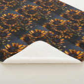 カップルのための絶妙なフローラ毛布。 シェルパブランケット (3/4)