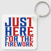 カップルのための花火おもしろいのためにちょうどここに キーホルダー (裏面)