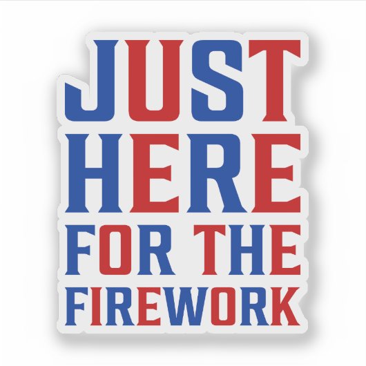 カップルのための花火おもしろいのためにちょうどここに シール (正面)