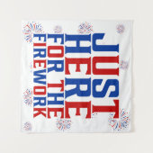 カップルのための花火おもしろいのためにちょうどここに タペストリー (正面(横))