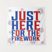 カップルのための花火おもしろいのためにちょうどここに タペストリー (正面)