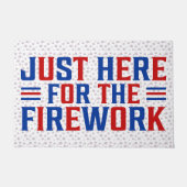 カップルのための花火おもしろいのためにちょうどここに ドアマット (正面)