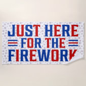 カップルのための花火おもしろいのためにちょうどここに ビーチタオル (正面)