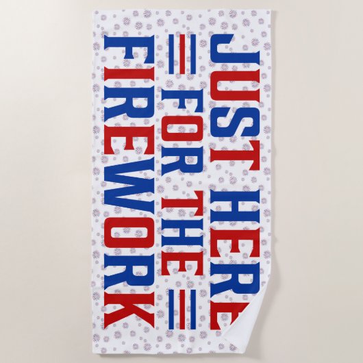 カップルのための花火おもしろいのためにちょうどここに ビーチタオル (正面)