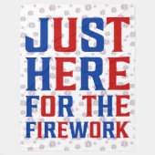 カップルのための花火おもしろいのためにちょうどここに フリースブランケット (正面)