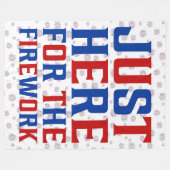 カップルのための花火おもしろいのためにちょうどここに フリースブランケット (正面(横))