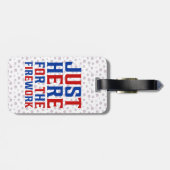 カップルのための花火おもしろいのためにちょうどここに ラゲッジタグ (裏面横)