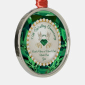 カップルのための55周年記念の安い贈り物 メタルオーナメント (右)