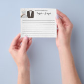 カップルのアドバイスと願いブライダルシャワーカード チラシ (手)