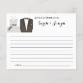 カップルのアドバイスと願いブライダルシャワーカード チラシ (正面)