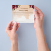 カップルのアドバイスと願いブライダルシャワーカード チラシ (手)