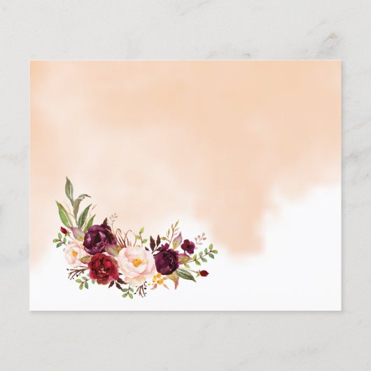 カップルのアドバイスと願いブライダルシャワーカード チラシ (裏面)