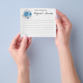 カップルのアドバイスと願いブライダルシャワーカード チラシ (手)