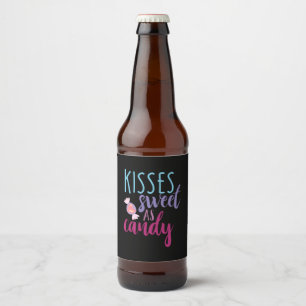 カップルのアートキスはキャンディとして甘い ビールラベル