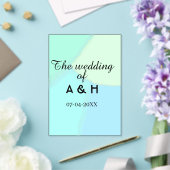 カップルのイニシャルと挙式日の入った結婚式 アクリル招待状 (インサイチュ (ウェディング))