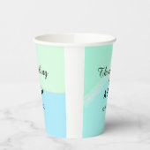 カップルのイニシャルと挙式日の入った結婚式 紙コップ (左)