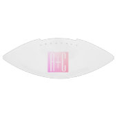 カップルのイニシャル |微妙なピンクのグラデーション アメリカンフットボール (パネル)