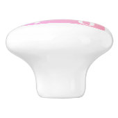 カップルのイニシャル |微妙なピンクのグラデーション セラミックノブ (側面)