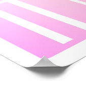 カップルのイニシャル |微妙なピンクのグラデーション ポスター (角)