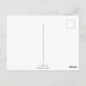 カップルのイニシャル |微妙なピンクのグラデーション ポストカード (裏面)