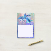 カップルのイルカの付箋 ポストイット (デスク上)