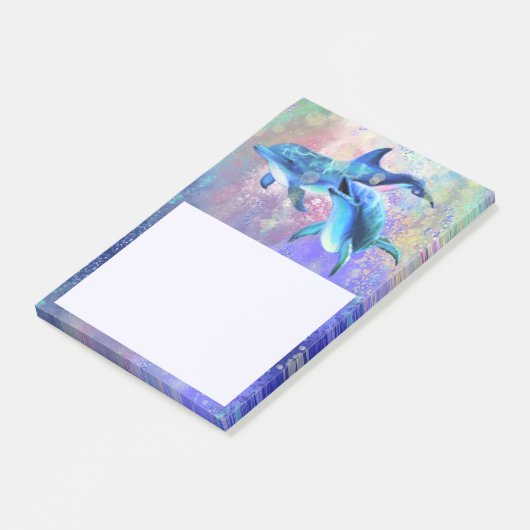 カップルのイルカの付箋 ポストイット (アングル)