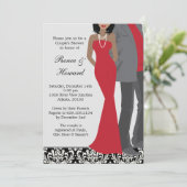 カップルのウェディングシャワーの招待状 招待状 (スタンド正面)