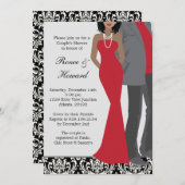 カップルのウェディングシャワーの招待状 招待状 (正面/裏面)