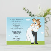 カップルのウェディングシャワーの招待状 招待状 (スタンド正面)