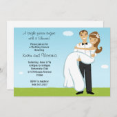 カップルのウェディングシャワーの招待状 招待状 (正面/裏面)