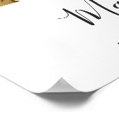 カップルのウェディングシャワーウェルカム3枚の写真コラージュ ポスター (角)