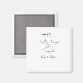 カップルのエンゲージメント結婚パーティーを祝おう マグネット (正面/裏面)