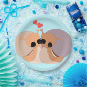 カップルのカタツムリ紙プレートラブ ペーパープレート (パーティー)