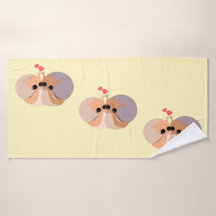 カップルのカタツムリ風呂タオル – 色を選択