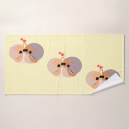 カップルのカタツムリ風呂タオル – 色を選択 バスタオル