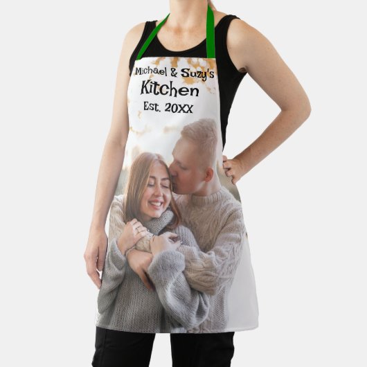 カップルのキッチンのエッセンシャルエプロンパーソナライズされただ エプロン (インサイチュ)