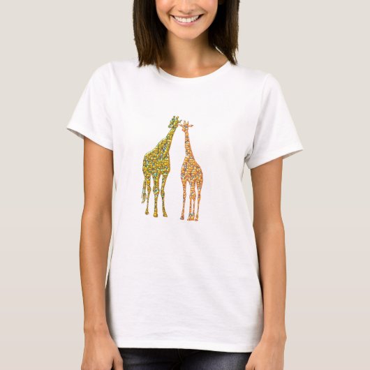カップルのキリンTシャツ Tシャツ (正面)