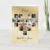 カップルのギフトバレンタインデーのハート写真コラージュ シーズンカード (正面)