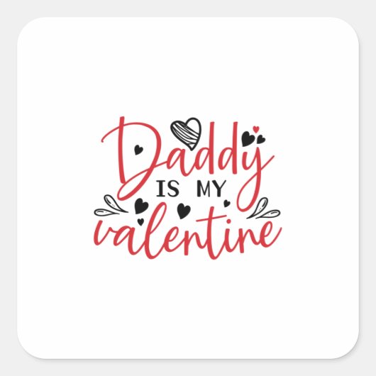 カップルのギフトパパは私のバレンタイン スクエアシール (正面)